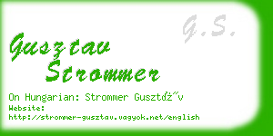 gusztav strommer business card